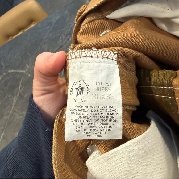 Carhartt double knee vintage 30x32 tan brown field brush work hunting pants - Picture 2 of 7